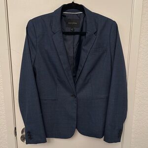 Banana Republic Factory Blue Checkered Button Front Blazer Size 8 - donated
